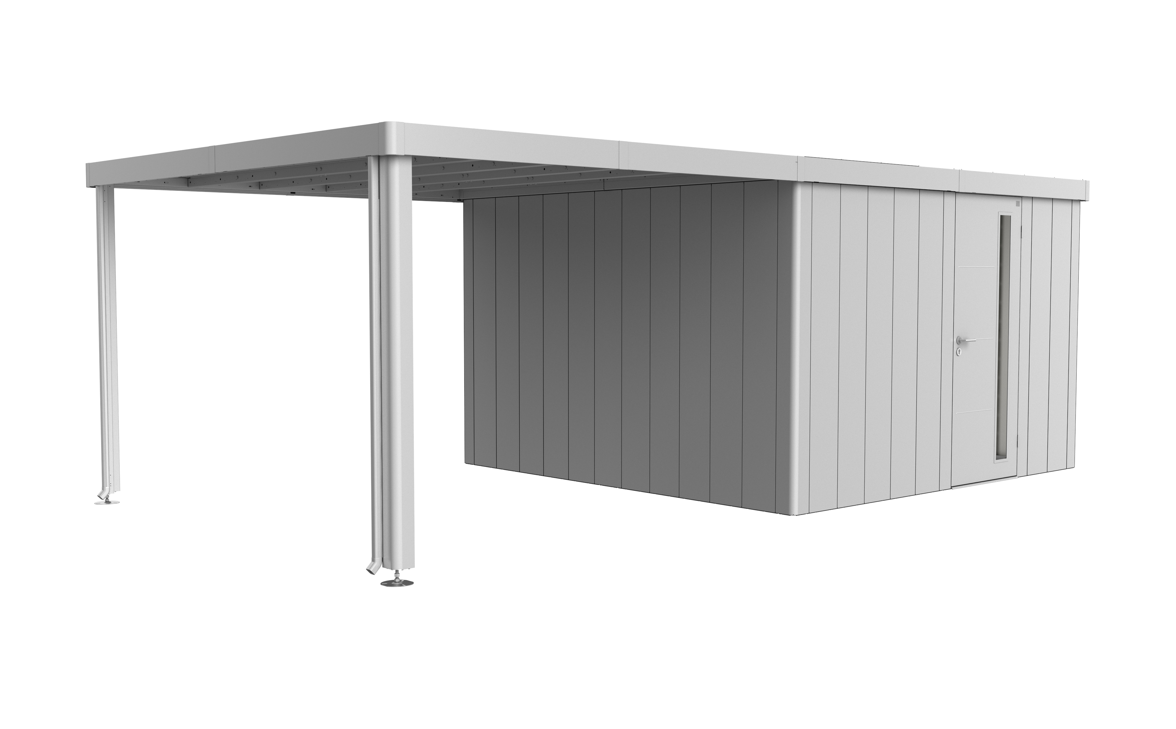 Biohort Seitendach zu Gerätehaus Neo 4A 4B 4C 4D silber