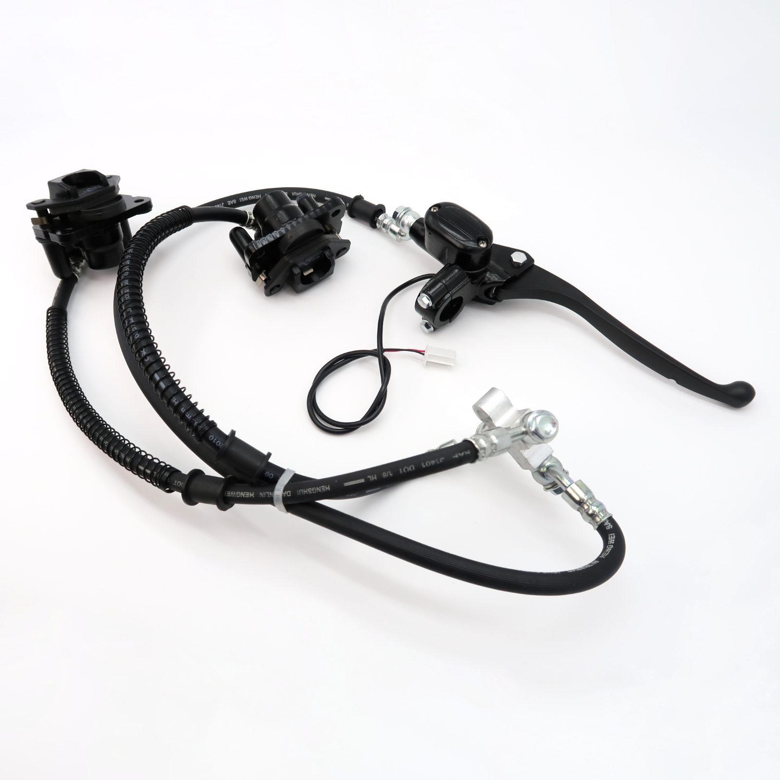 Rolektro Scheibenbremse vorne, Set mit 2x Bremssattel, Bremsschläuchen