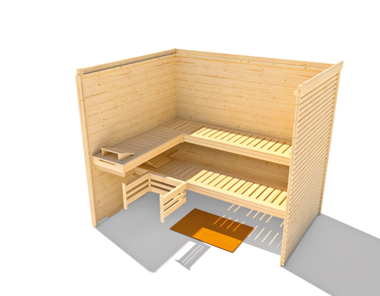 Weka Sauna CUBILIS 7,5 kW OS Gr.2 Glastür mit Fenster