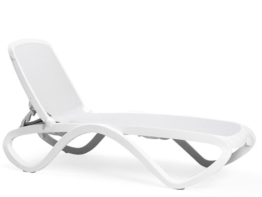 Nardi Gartenliege / Sonnenliege Omega stapelbar bianco / bianco