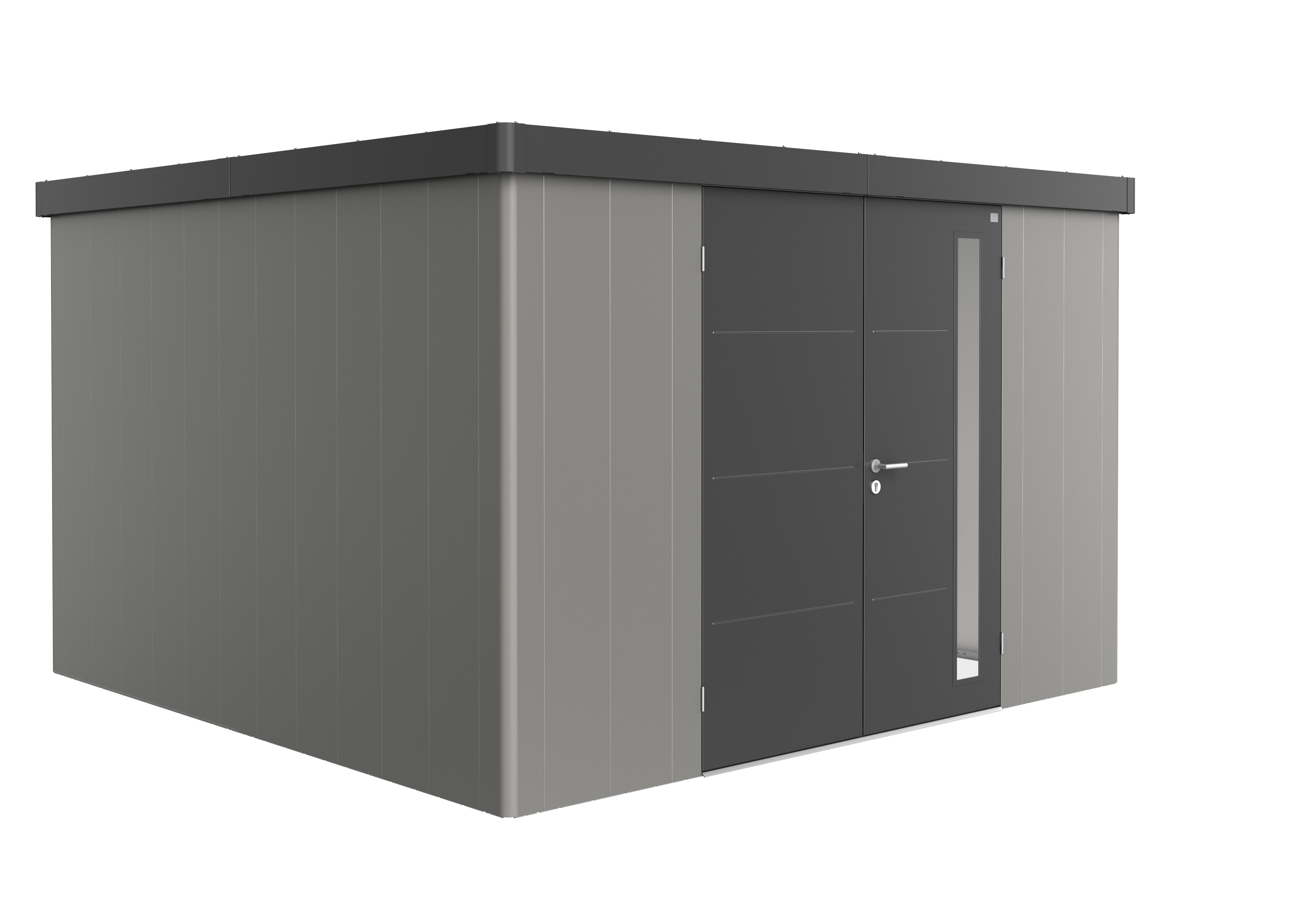 Biohort Gerätehaus Neo 4D Variante 2.3 Doppeltür quarzgrau dunkelgrau