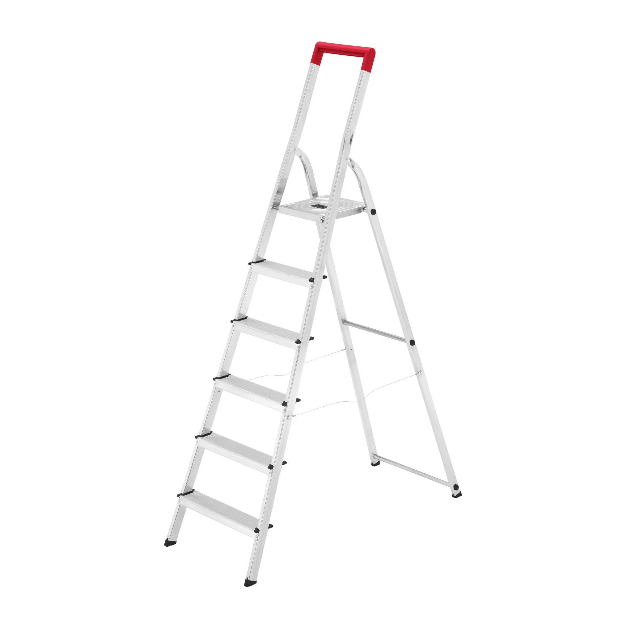 Hailo Alu-Sicherheits-Stehleiter L41 TB BasicLine 6-stufig