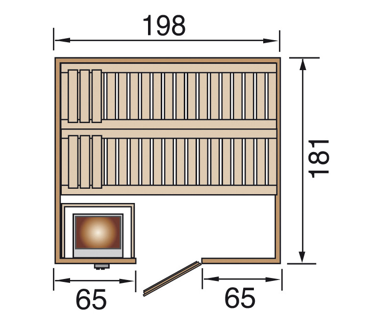 Weka Premium Massivholzsauna Bergen 7,5 kW BioS Gr. 1.8 Weka Premium Massivholzsauna Bergen 7,5 kW BioS Gr. 1.8