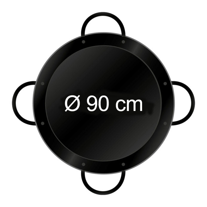 Paella World® Paella Pfanne emailliert Ø90cm mit 4 Griffen