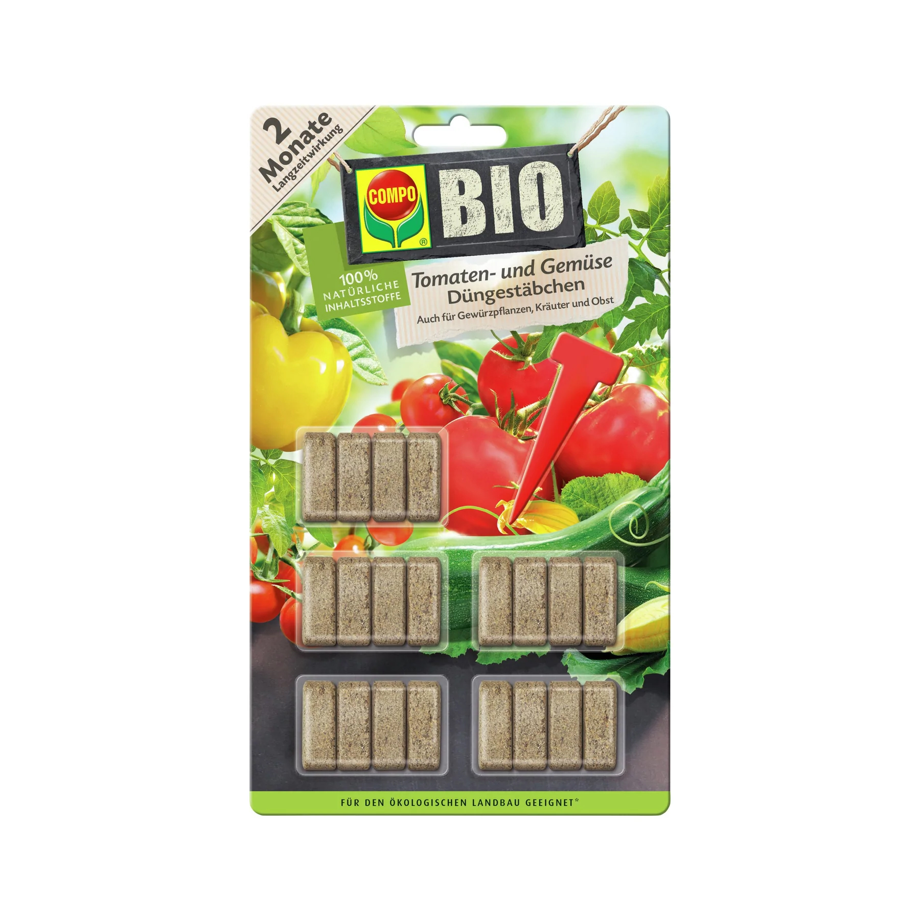 Compo BIO Tomaten- und Gemüsedüngestäbchen 20 Stück