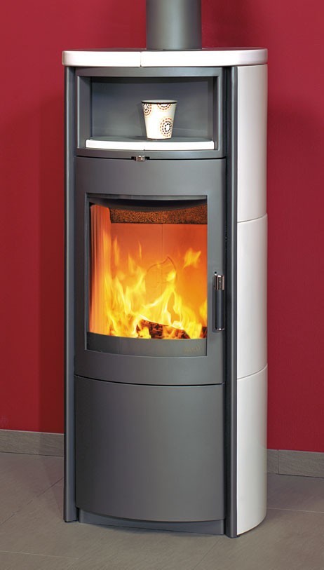 Kaminofen / Dauerbrandofen Hark Nika ECOplus creme-weiß 5 kW