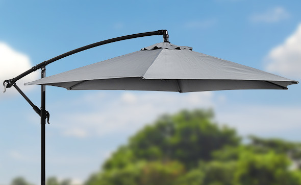 Sonnenschirm Ampelschirm Aluminium Ø300cm mit Ständer anthrazit