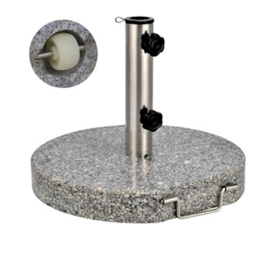 Schirmständer Sonnenschirmständer granit, 30 kg rund