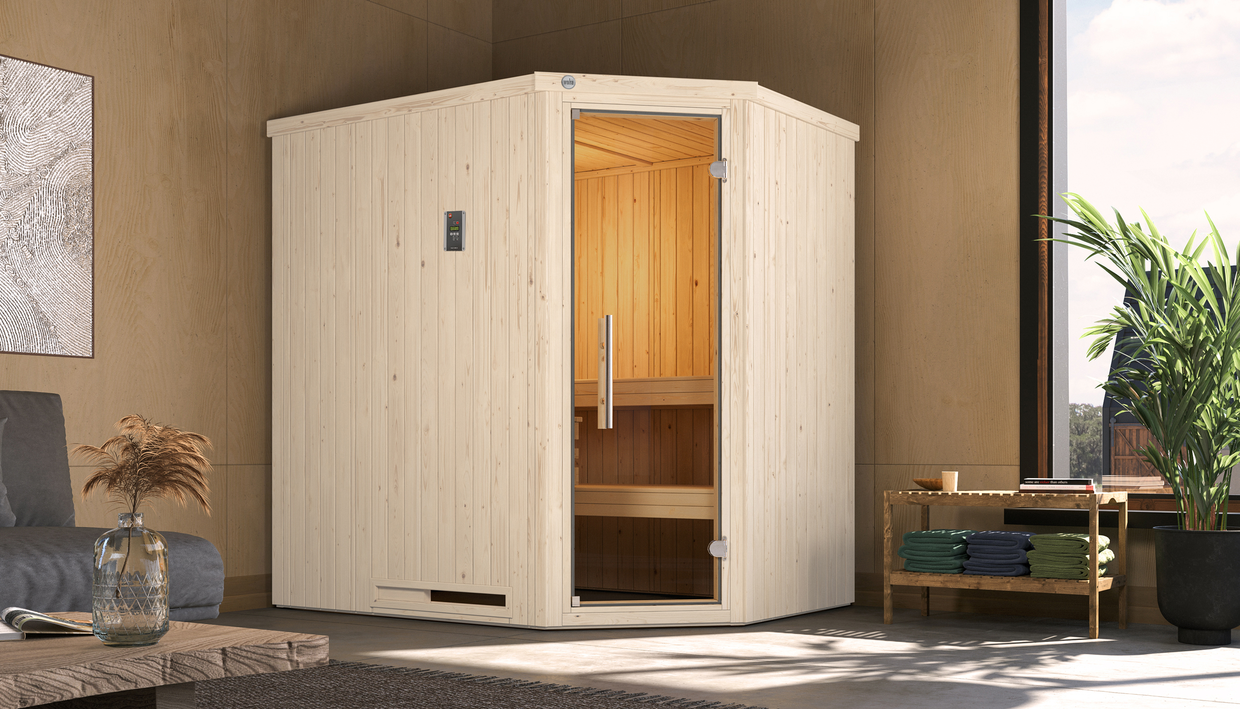 Weka Sauna Varberg 1 GT Trend OS 7,5kW weiß