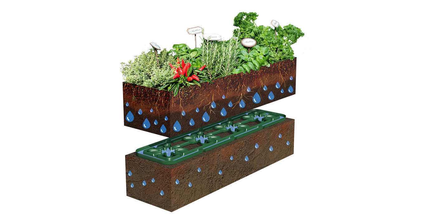 FLORA Wassersparsystem Set a. 10 Stück