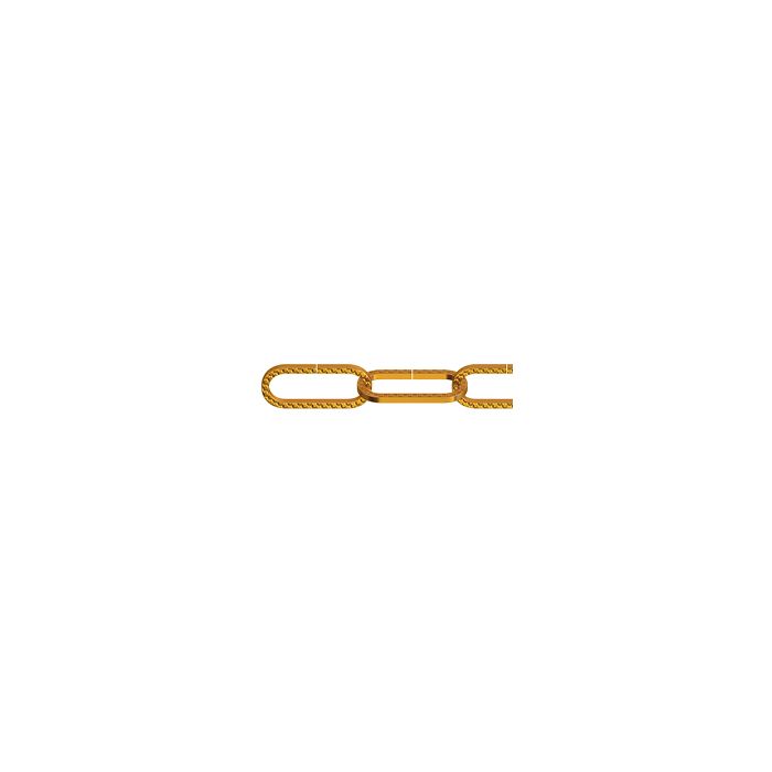 Zierkette Nr. 9010, Vierkantdraht, vermessingt, 3 mm, Meterware