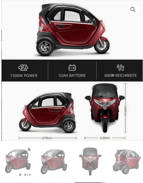 Kabinenroller VITALE T414 3.0 Trike