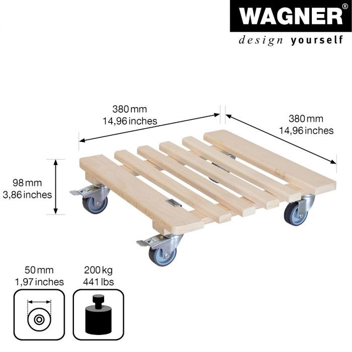 Multiroller Pflanzenroller Buche 380x380 mm für 200 kg
