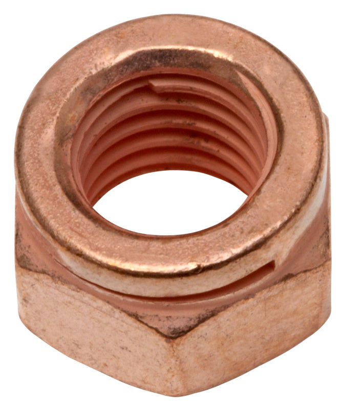 Auspuff-Schlitzmuttern M8, SW 12, Stahl verkupfert, 5 Stück