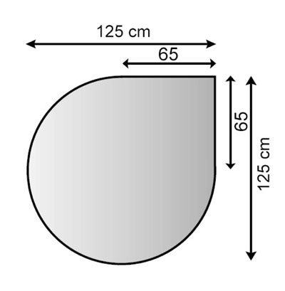 Funkenschutzplatte / Bodenplatte Lienbacher silberf. Tropfen 125x125cm
