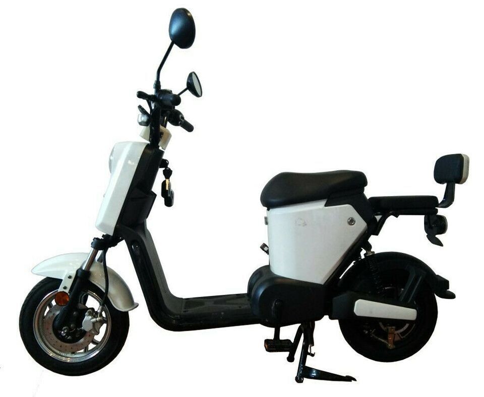 E Scooter mit Sitz / Mini Elektroscooter E Roller weiss 1.0