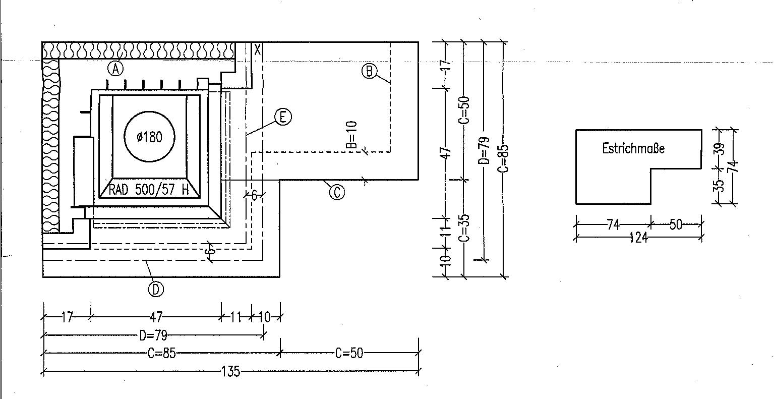 Kaminbausatz Hark Nebraska mit Radiante 500/57K Marmor Bank rechts 8kW