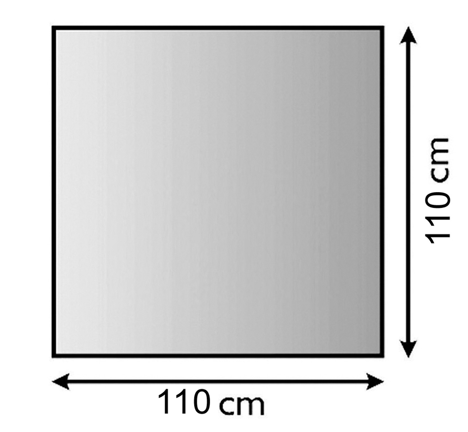 Funkenschutzplatte / Bodenblech Lienbacher schwarz 4-Eck 110x110cm