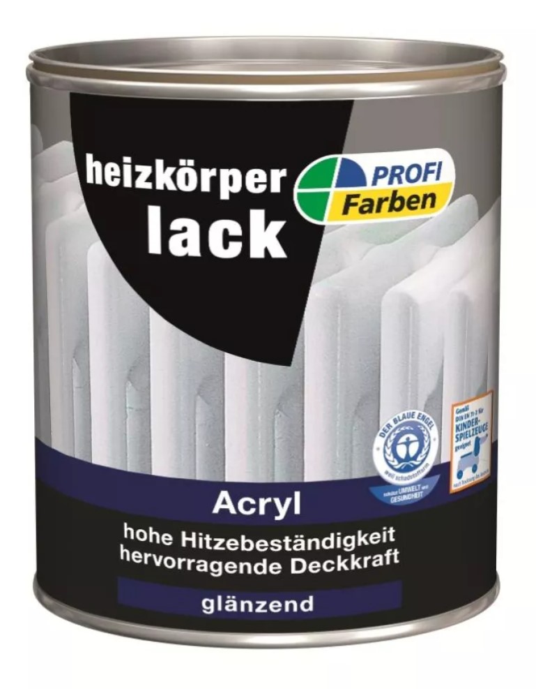 PROFI Acryl Heizkörperlack glänzend 2,5 l Reinweiss RAL 9010