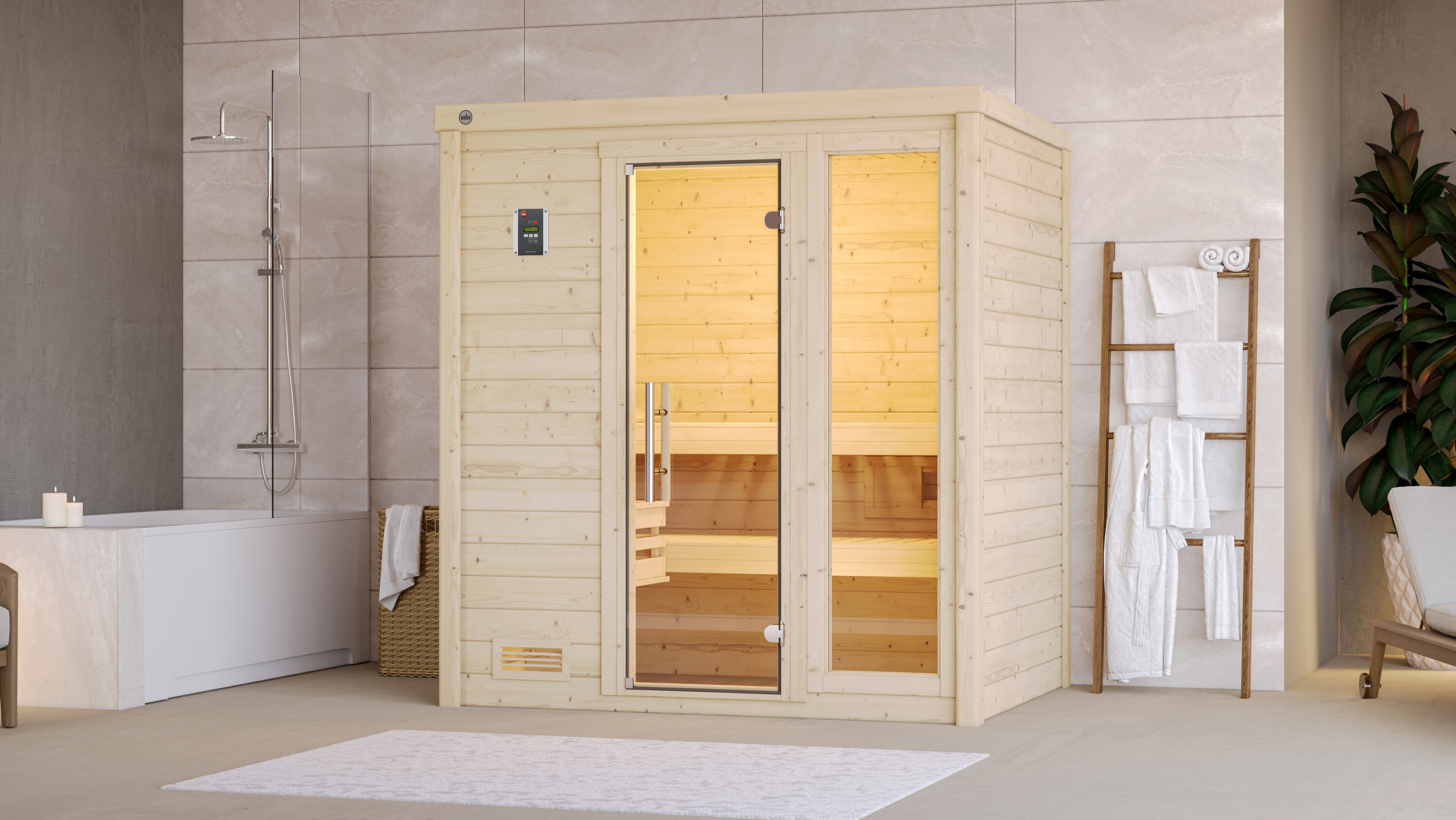 Weka Massivholzsauna BERGEN 1 GTF