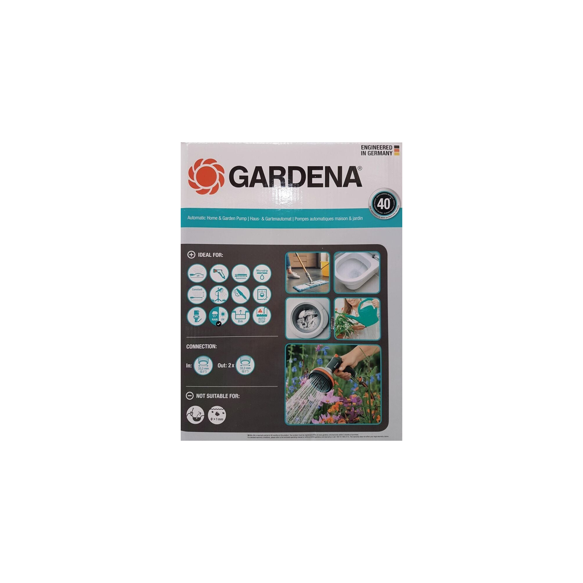 GARDENA Hauswasserautomat Premium 6000/6 LCD Inox 01760-61