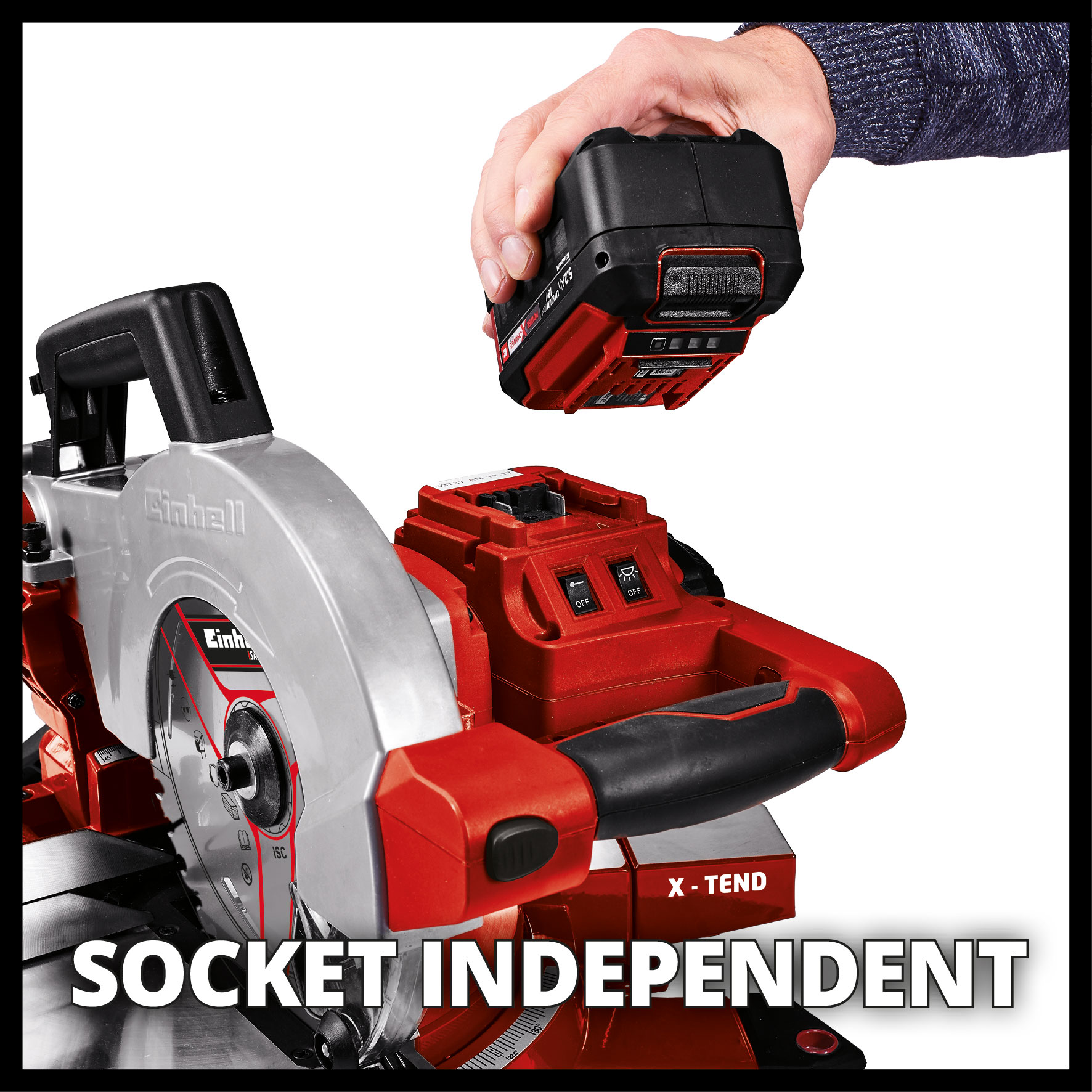 Einhell Akku Kappsäge TE-MS 18/210 Li-Solo ohne Akku