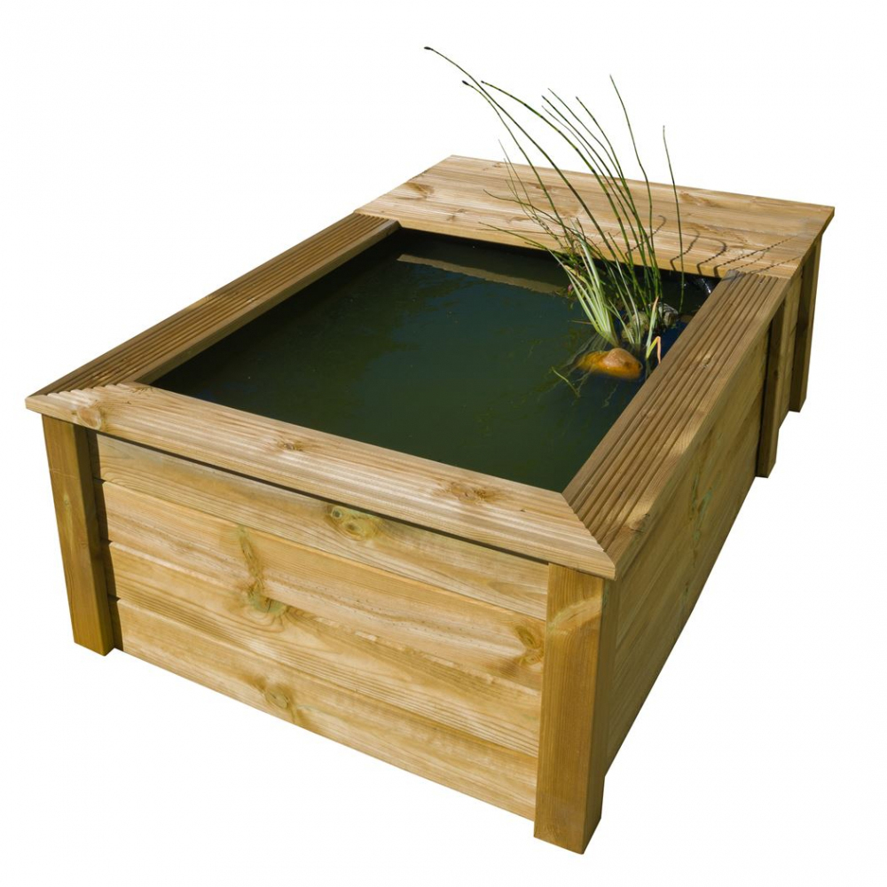 Ubbink Teichbecken Quadro Wood III Holzumrandung kdi