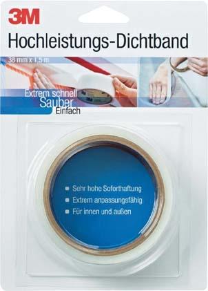 3M Hochleist.-Dichtband 38mm x 1,5m Transluzent