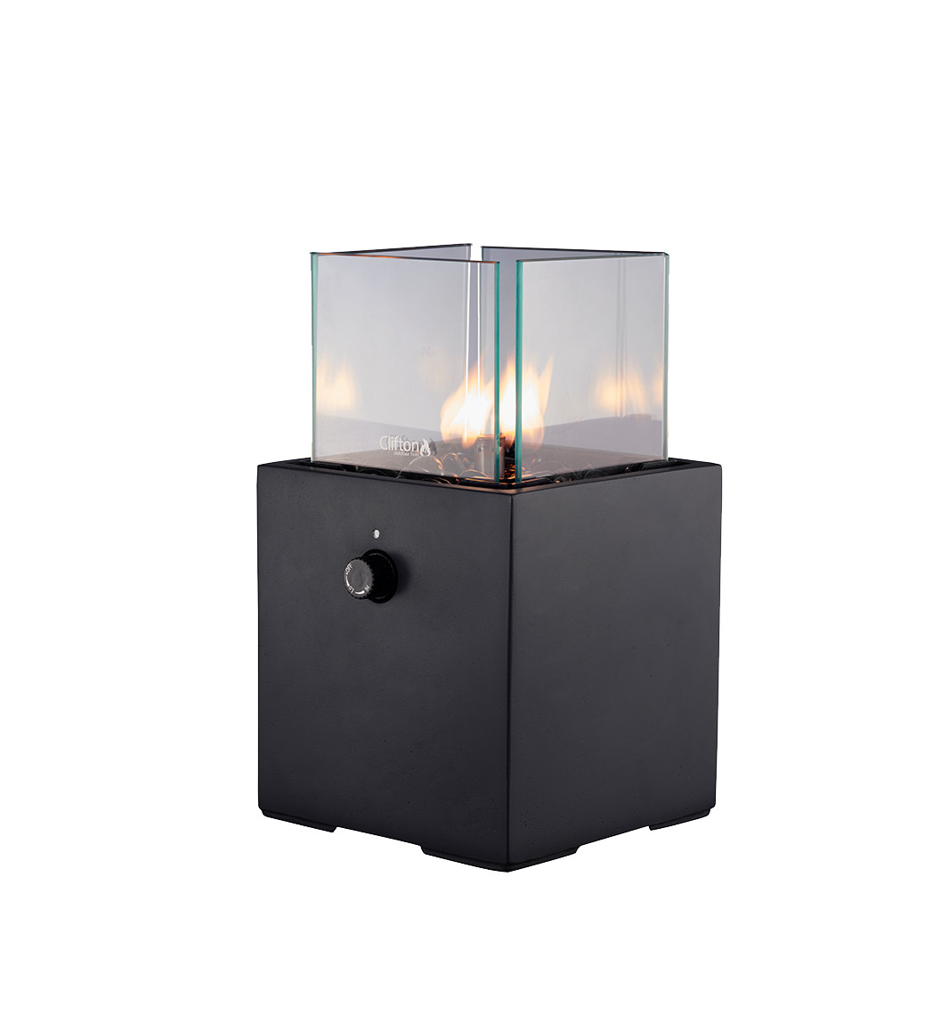 Clifton Tischgaskamin Table Square Slate