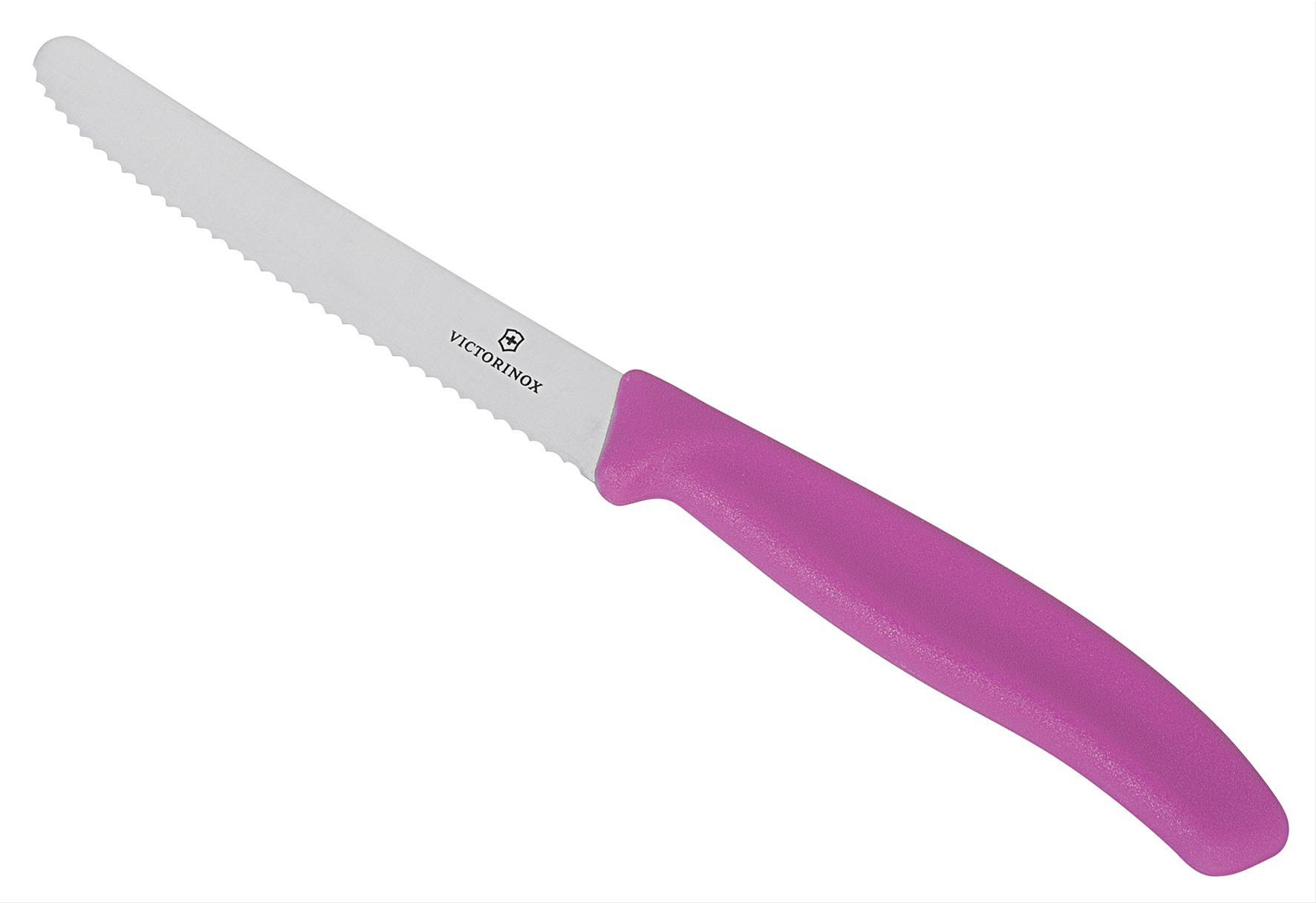 VICTORINOX Tomatenmesser Wellenschliff 11cm pink