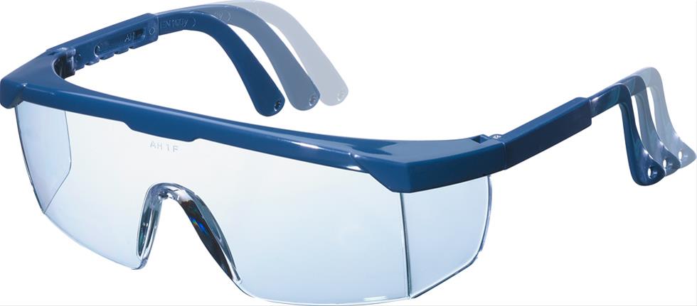 Klarsicht-Schutzbrille, Bügeltiefe verstellbar