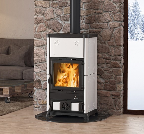 Kaminofen La Nordica Fedora raumluftunabhängig weiß 8,3kW