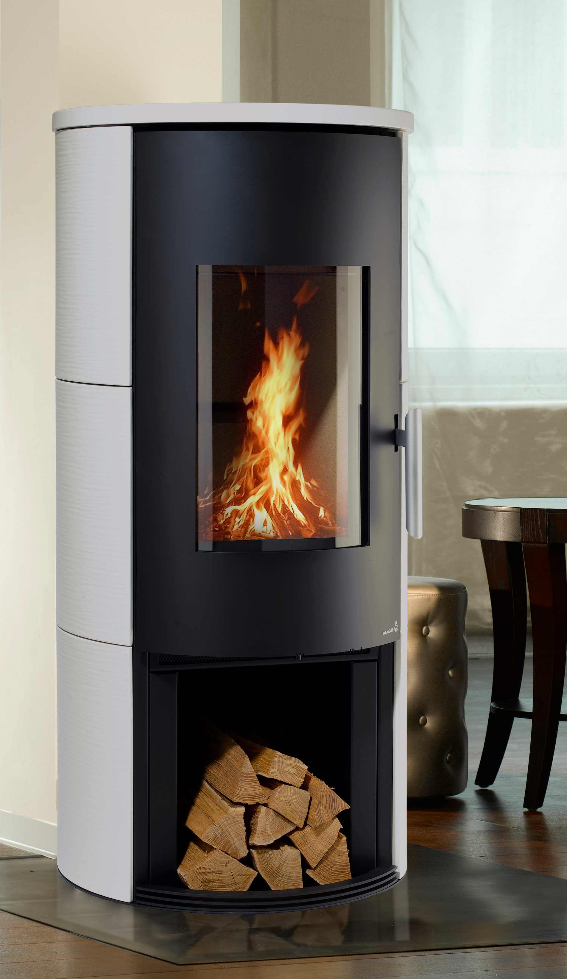 Kaminofen Wamsler Vitus Keramik weiß 7kW