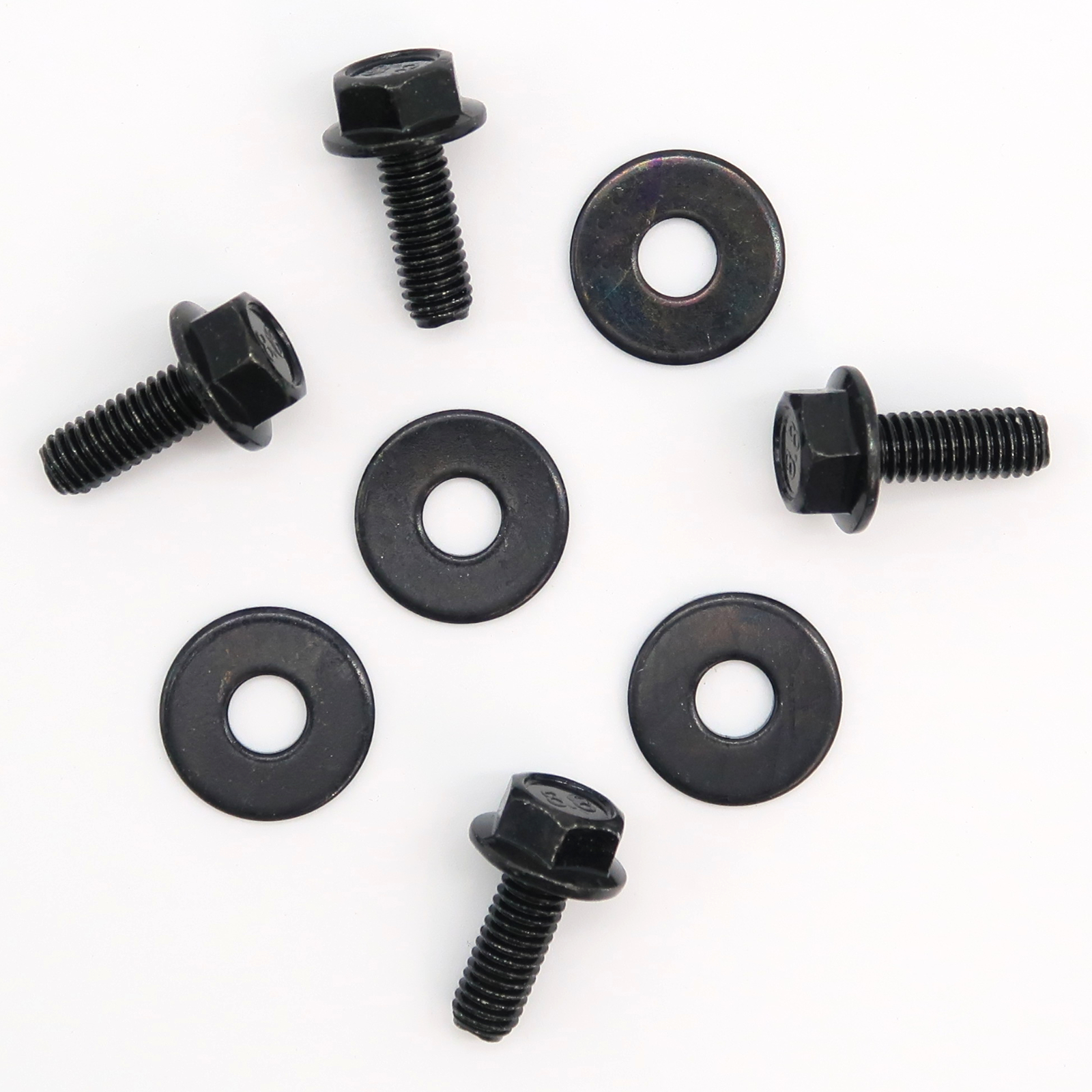 Rolektro Schrauben mit U-Scheiben für Trittfläche 6x20mm, 4 Stück, MX4