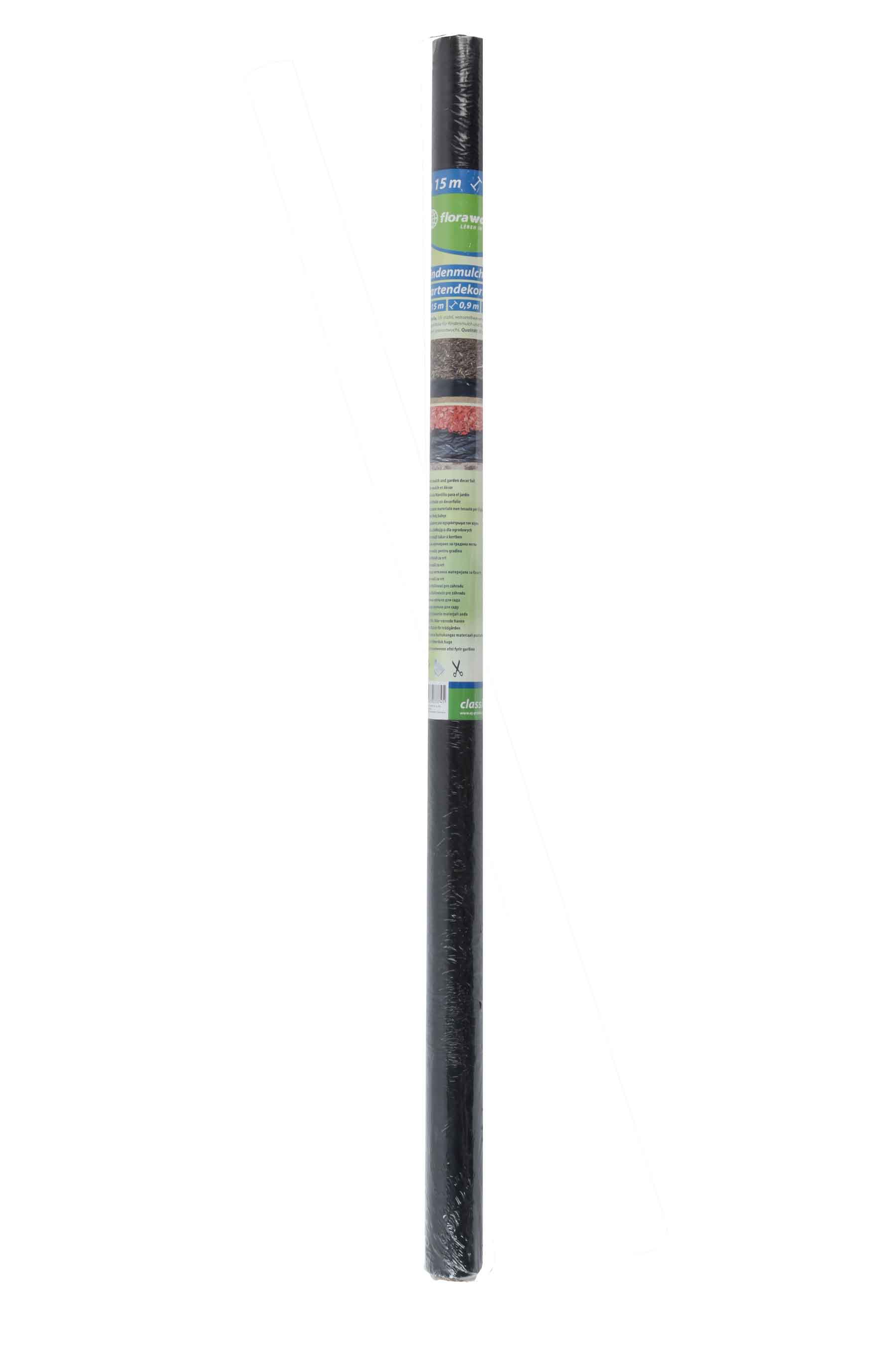 Rindenmulch-Folie / Gartenabdeckfolie floraworld 15x0,9m