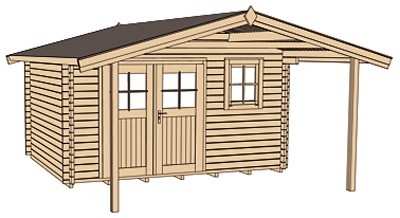 weka Gartenhaus 136 A Gr.1, 45 mm, V200, DT, EF