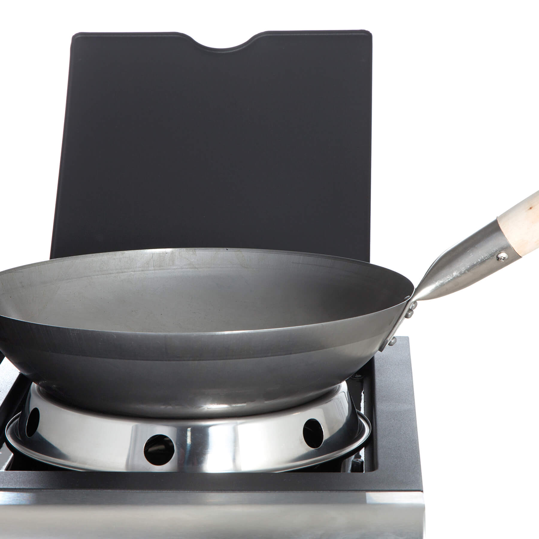 Paella World® Original chinesische Wokpfanne Ø30cm Edelstahl Wokring