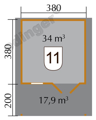 weka Gartenhaus 136 A Gr.2, 45 mm, V200, DT, EF