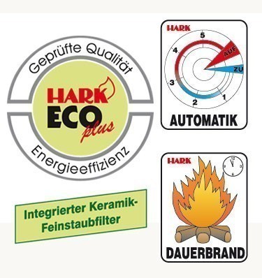 Kaminofen / Dauerbrandofen Hark Nika ECOplus Naturstein 7 kW