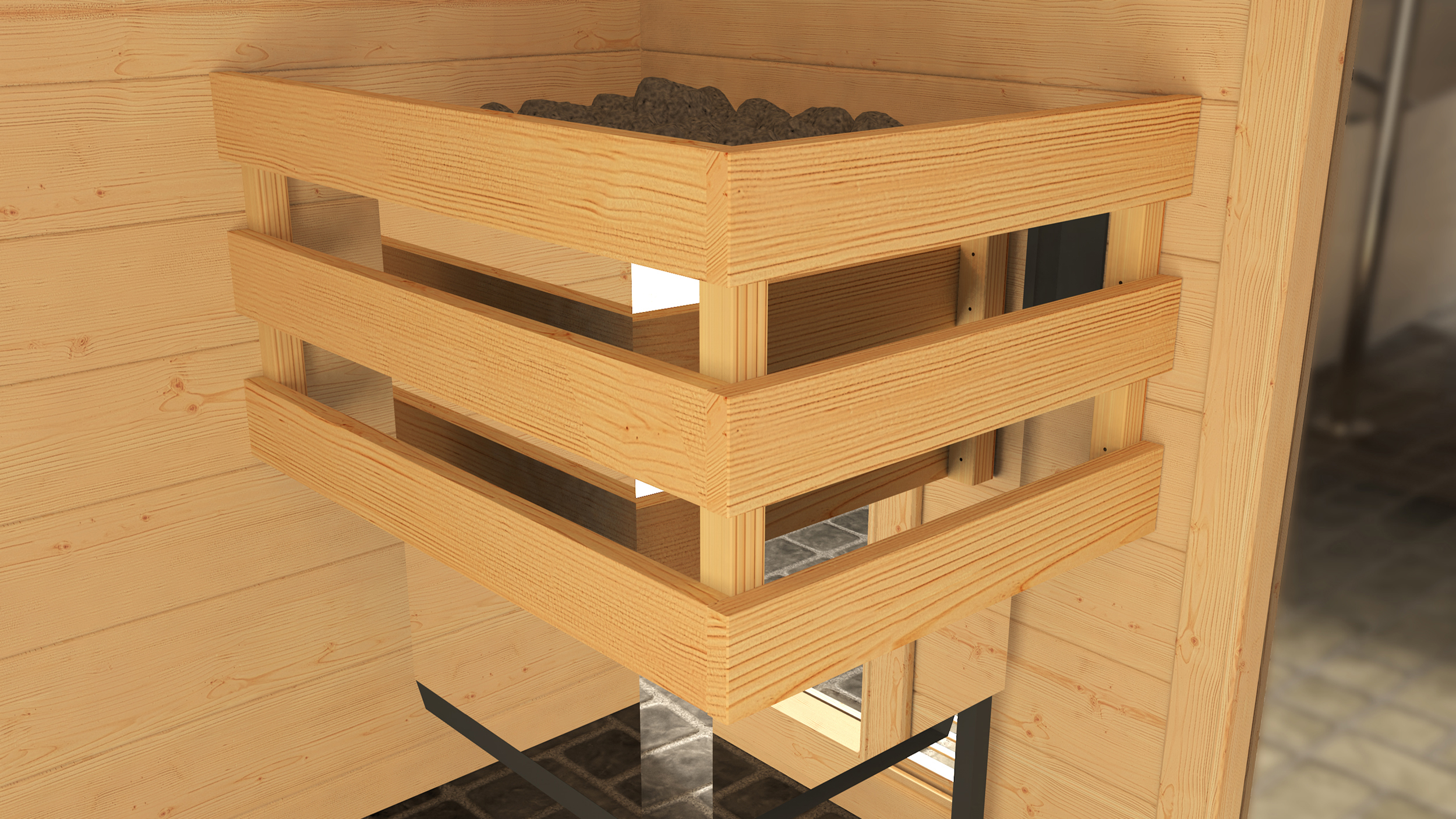 Weka Massivholz Element Sauna 38 mm LAUKKALA 3