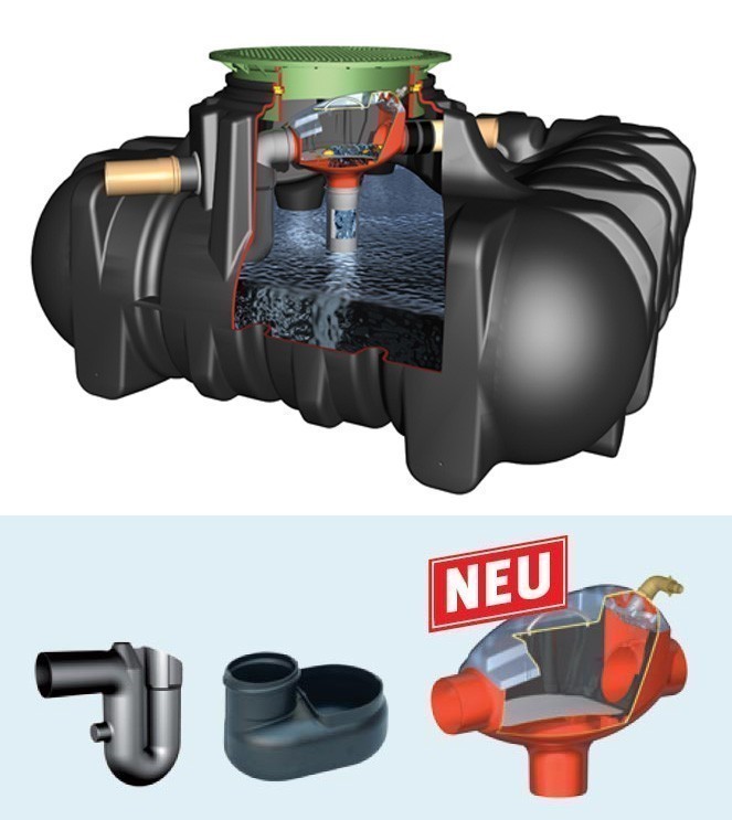Flachtank Platin Paket Haus Professionell begehbar 7.500L Graf 390117