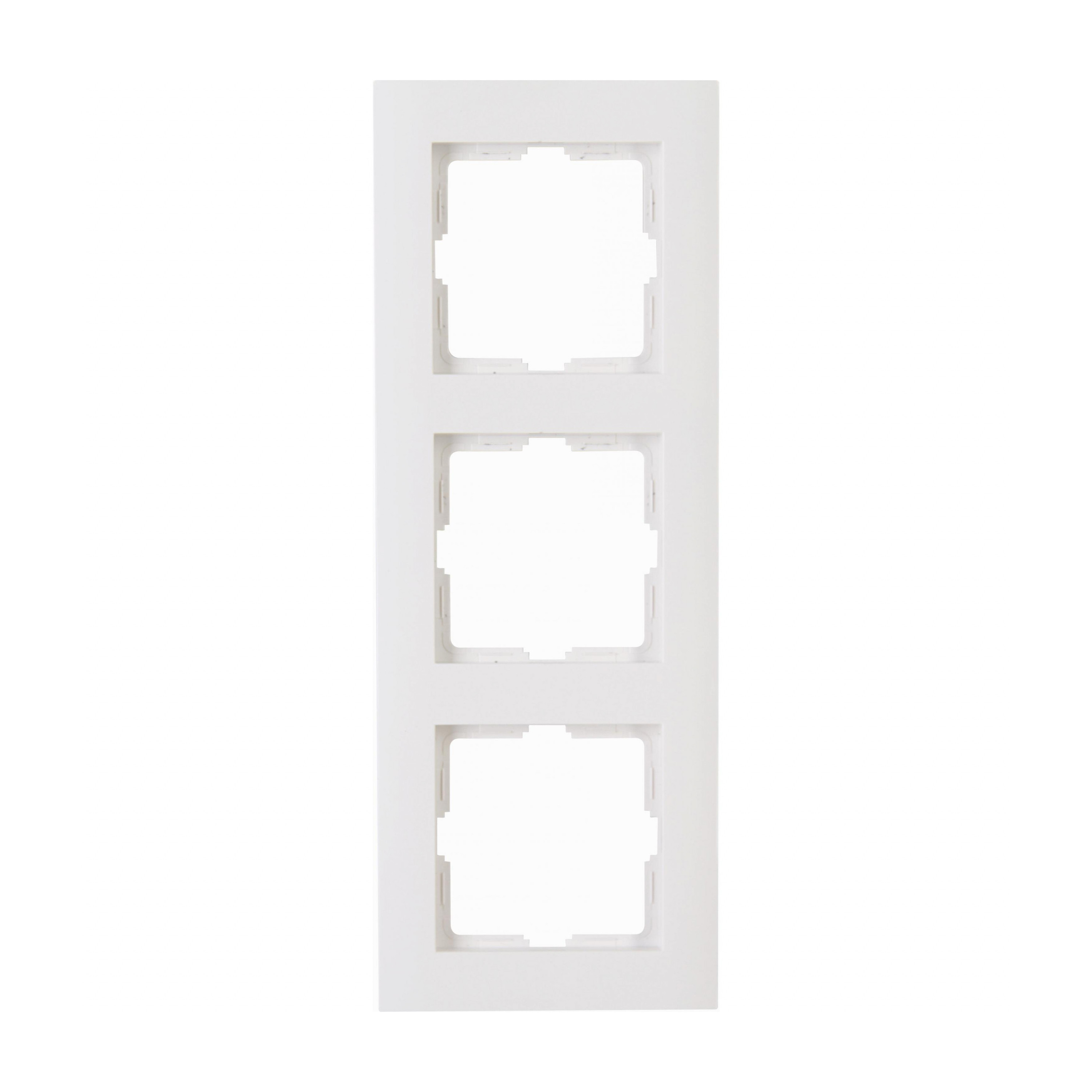 ATHENIS IP44 – 3-fach Abdeckrahmen reinweiß