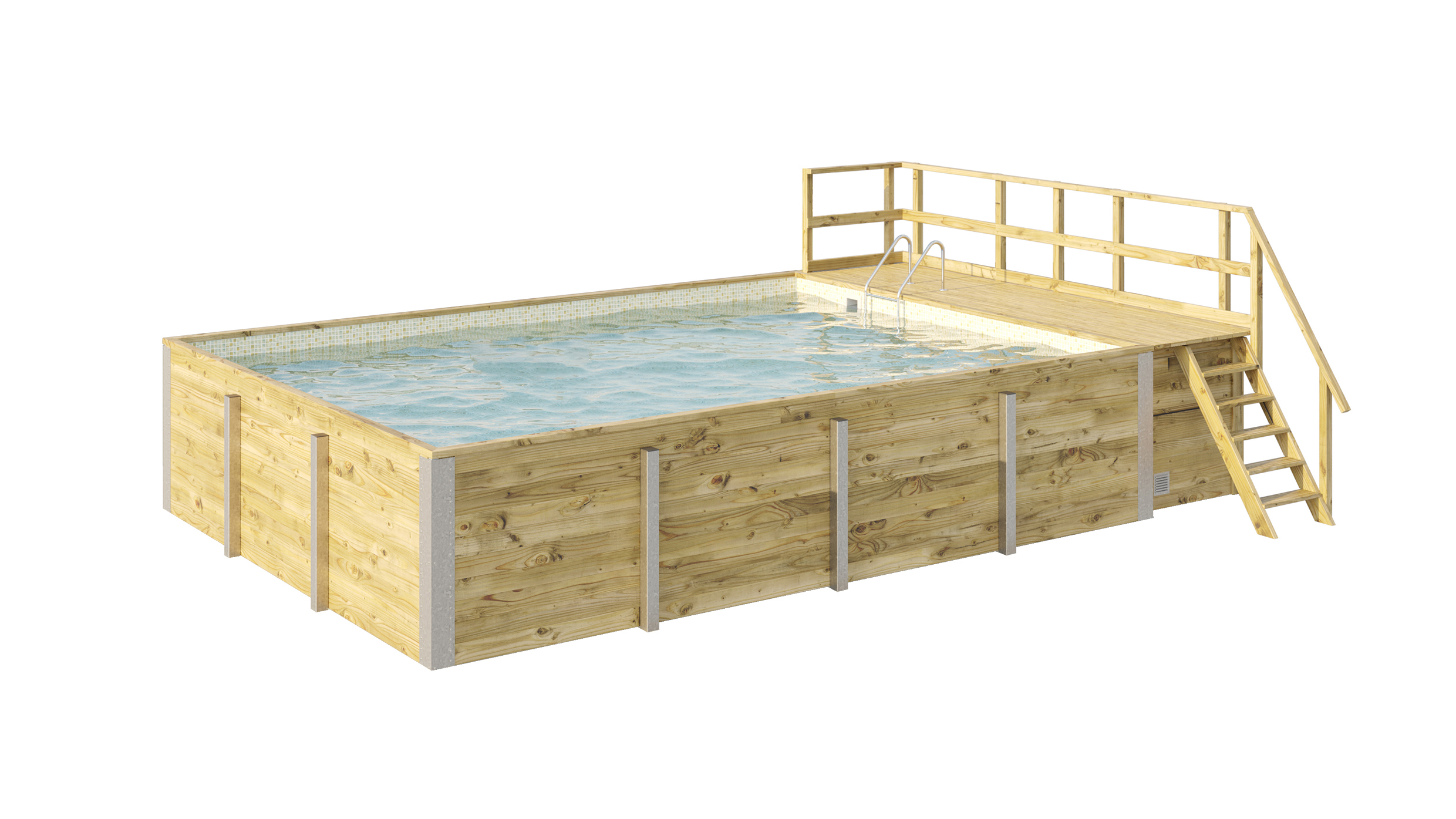 weka Massivholzpool 595 Gr. 2, Folie Sand / Mosaik