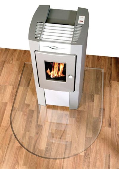 Funkenschutzplatte Glas 8mm Lienbacher Tropfen schwarz 1100x1100mm