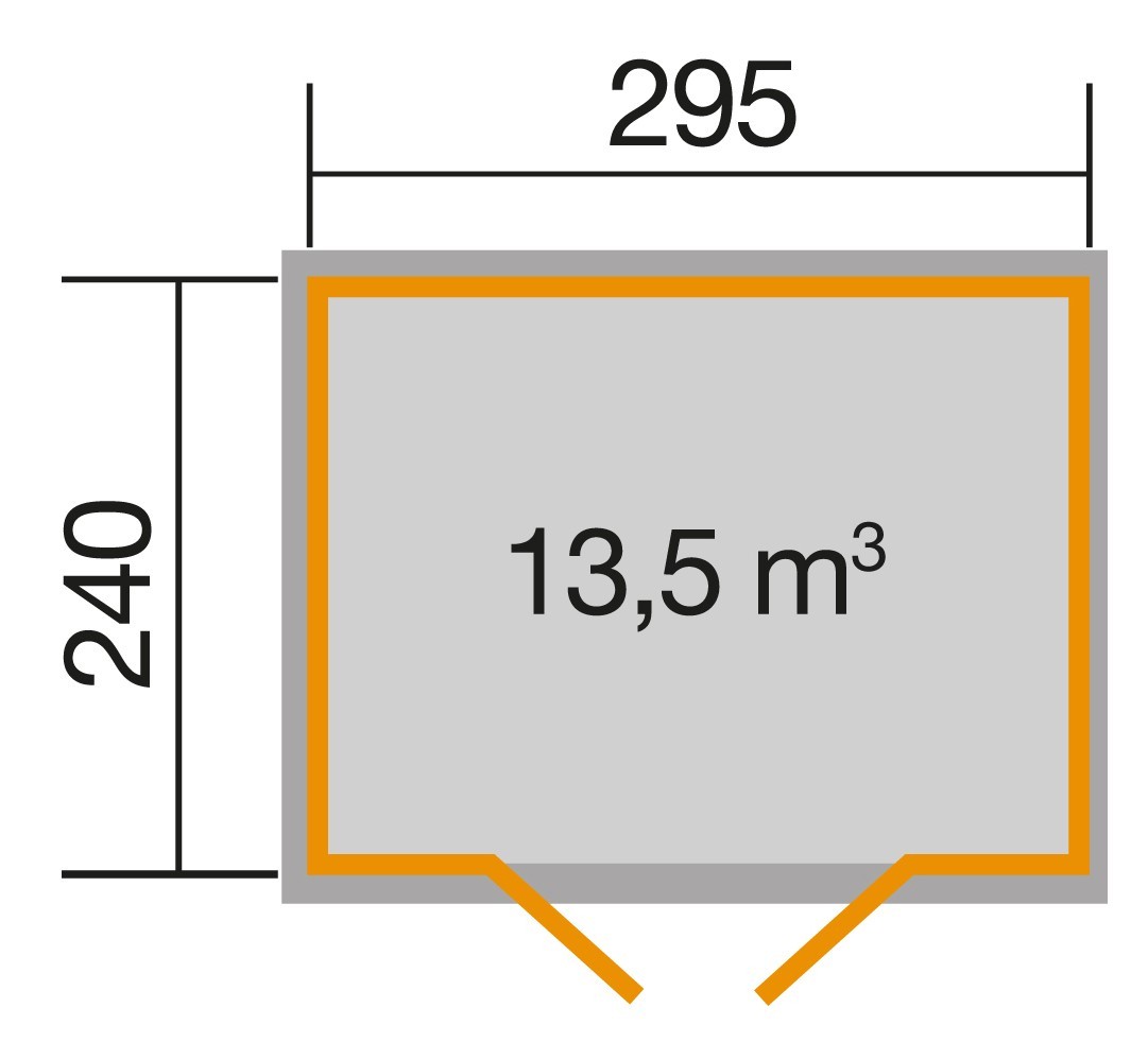 weka Gartenhaus 219 Gr.2, 28 mm, Flachdach mit wek
