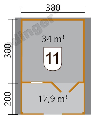 weka Gartenhaus 136 B Gr.2, 45 mm, VT, DT, EF