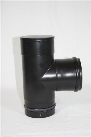 Ofenrohr / Rauchrohr für Pelletofen Kapselknie Ø100mm Länge 250mm