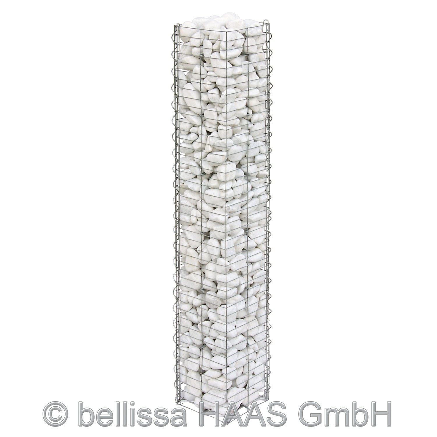 Steinsäule basic / Steinkorb Gabione bellissa eckig 20x20x118cm