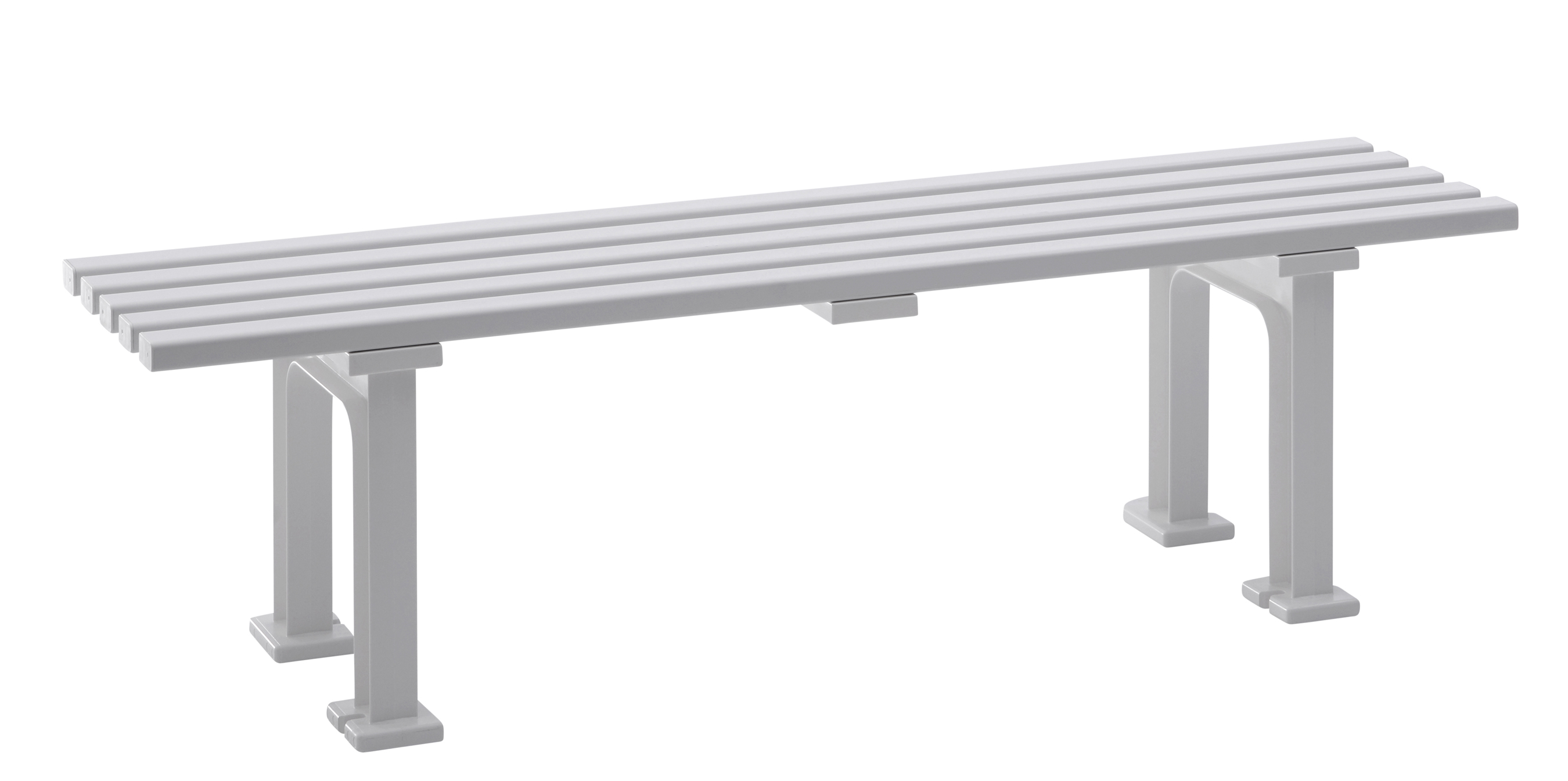 Blome Gartenbank / 3-Sitzer Bank Mono I Kunststoff weiß 150cm