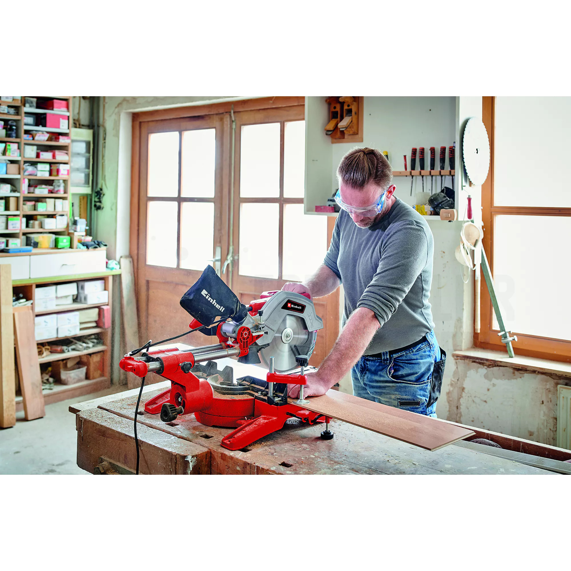 Einhell Zug-, Kapp- und Gehrungssäge TC-SM 254 rot 1800 W